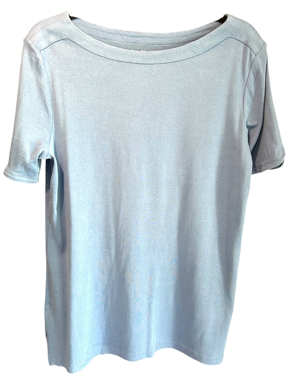 Chico's Blue Crewneck Short Sleeve Tee